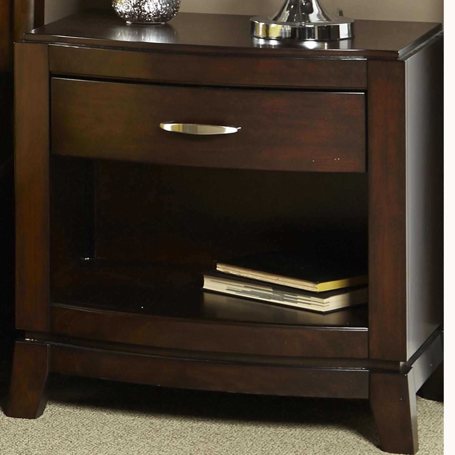 Liberty Furniture Avalon Night Stand with Drawer and Shelf Wayside